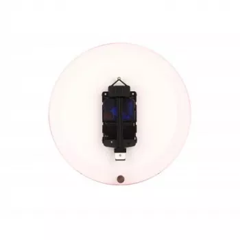 NeXtime klok 2615ro Focus, Ø25 cm, wandklok, wit/rood
