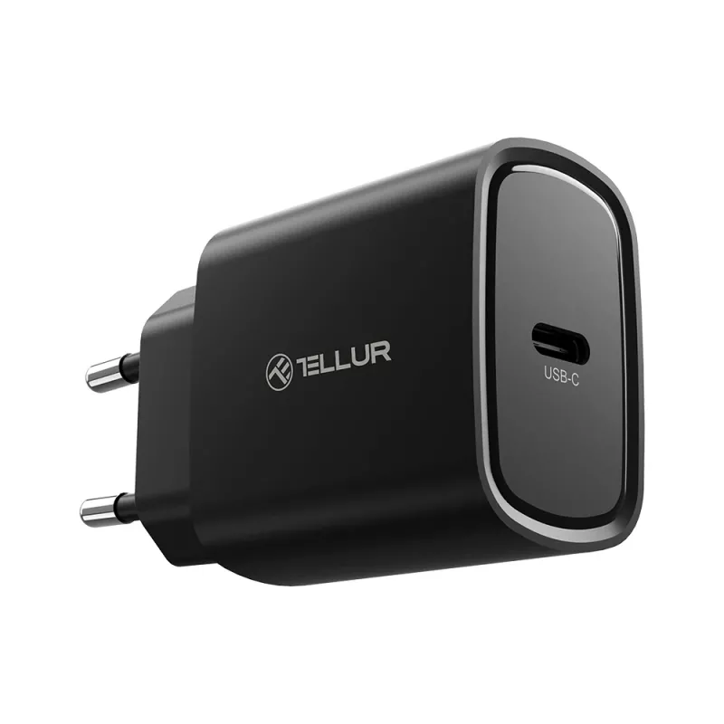 Tellur 20W USB-C PD-oplaadadapter zwart
