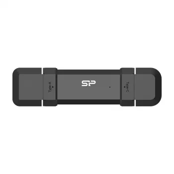 Silicon Power DS72 250 GB draagbare stick-SSD, USB 3.2 Gen 2, USB-A/USB-C, zwart