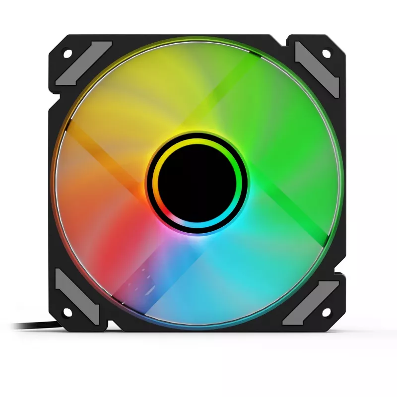 SHARKOON SHARK Mirror RGB PWM 120 mm behuizingsventilator, 1500 RPM, zwart