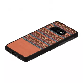 Smartphonehoesje man and wood voor Galaxy S10e — bruin ruitpatroon met zwarte rand