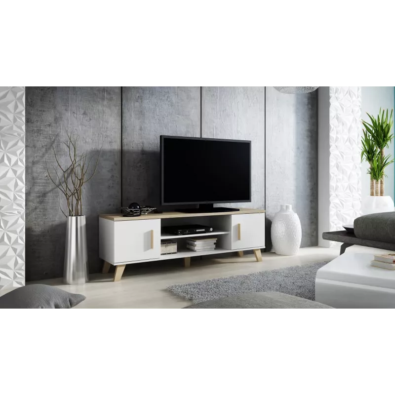 Cama tv-standaard LOTTA 160 2D2K wit/sonoma