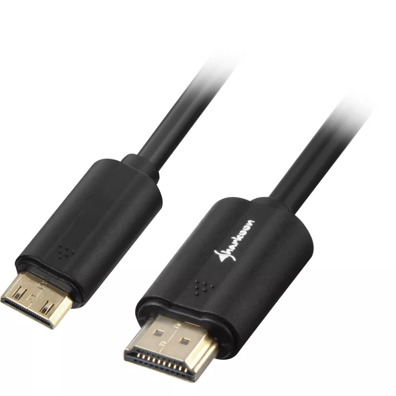 Adapterkabel HDMI-stekker > Mini-HDMI-stekker (zwart, 1 meter, HDMI 4K)
