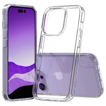 PHONE CASE SCREENOR BUMPER voor iPhone 15 Pro, transparant TPU, geschikt voor 6,1 inch