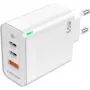 PEDEA Fast Charger „Triple“ 65W GaN USB-C PD USB-A wit - voeding - USB Type-C