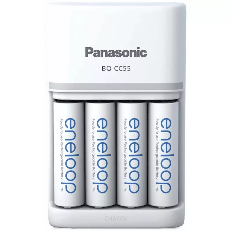 Batterijlader PANASONIC Eneloop Smartplus BQ-CC55 + 4x AA 2000 mAh (K-KJ55MCD40E)