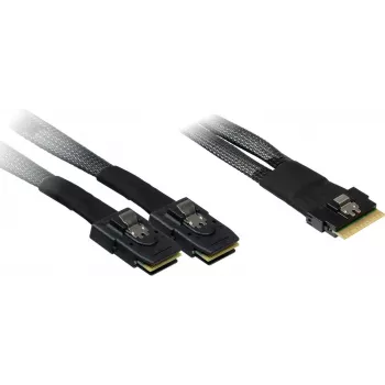 SAS-kabel Inter-Tech 88885641 zwart hoogwaardige gegevensoverdracht