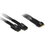 SAS-kabel Inter-Tech 88885641 zwart hoogwaardige gegevensoverdracht