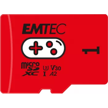 Flashgeheugen Emtec 1TB UHS-I U3 V30 A2 Gaming Rouge ECMSDM1TXCU3G