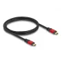 DeLOCK USB-kabel USB Type-C stekker naar stekker 10 Gbps PD 3.0 100 W 1 m rood metaal
