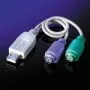 VALUE toetsenbord-/muisadapter - USB Type A, 4-pin (M) - PS/2, 6-pin (W)