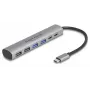 DeLOCK 64232 laptop-dock bedraad USB 3.2 Gen 1 Type-A Type-C grijs