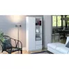 Boekenkast voor kantoor Top e Shop RS-80 BILY BIEL, witte spaanplaat, 7 legplanken, 800×350×1800 mm