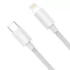 Baseus Simple Wisdom datakabelkit USB-C naar Lightning PD 20W (2 stuks/set) 1,5m wit