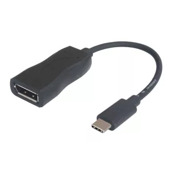 DisplayPort-Alt-Mode-USB-C-naar-DisplayPort-kabel Garbot 15 cm USB 3.1 stekker naar bus zwart