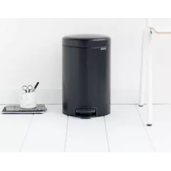 Brabantia 113741 afvalemmer 12 l rond zwart (11 37 41)