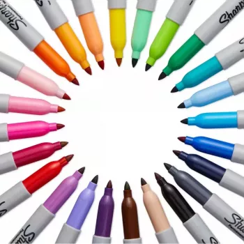 Sharpie Fine Point Permanentmarker, zwart, 12 stuks