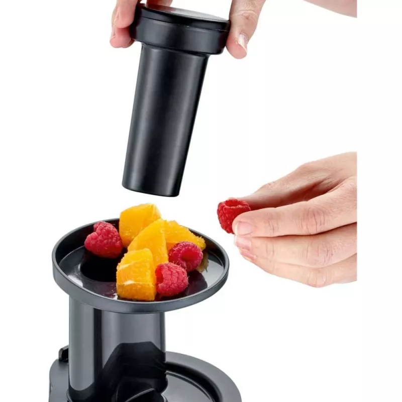 Severin ES 3571 slowjuicer, 150 W, zwart/metallic