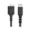 USB-kabel MediaRange MRCS257 0,5 m — Micro-USB B naar USB-C, USB 3.2 Gen 1 (5 Gbit/s), zwart