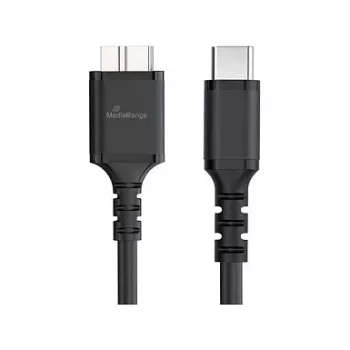USB-kabel MediaRange MRCS257 0,5 m — Micro-USB B naar USB-C, USB 3.2 Gen 1 (5 Gbit/s), zwart