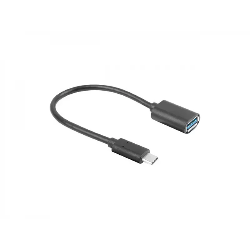 LANBERG AD-UC-UA-04 adapter USB Type-C stekker - USB Type-A bus 15cm zwart