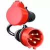 Adapter voor Gemini flex 11 kW, CEE rood driefasige wisselstroom 16A > CEE rood 32A (zwart, 30 cm)