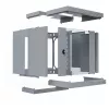 EFB Elektronik 19 wandbehuizing X-Rack met glazen deur 400-600mm grijs - wandbehuizing (WGX-1206GR.G1)