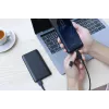AUKEY CB-BAL5 3-in-1 gevlochten kabel, Micro USB / USB-C / Lightning, 1,2 m, zwart
