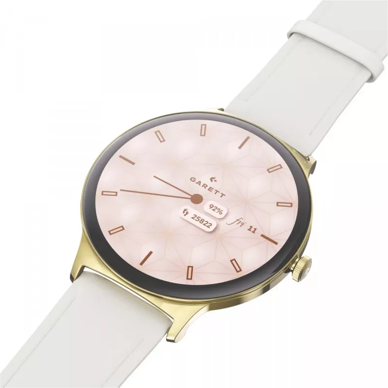Smartwatch Garett Verona 2 Gold Mesh met Bluetooth en hartslagmeter