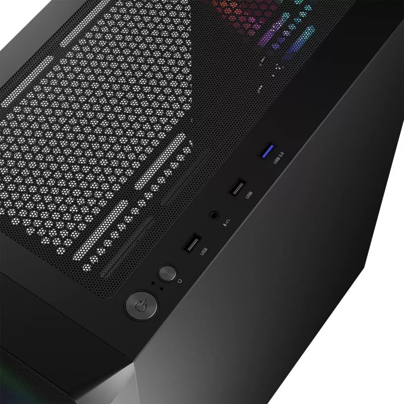 LOGIC CONCEPT Portos ARGB ATX mid-tower behuizing, zwart
