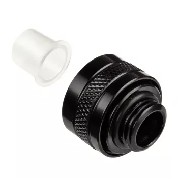 Fitting Alphacool 17471 — messing zwart, Ø22 mm, hoogte 20 mm