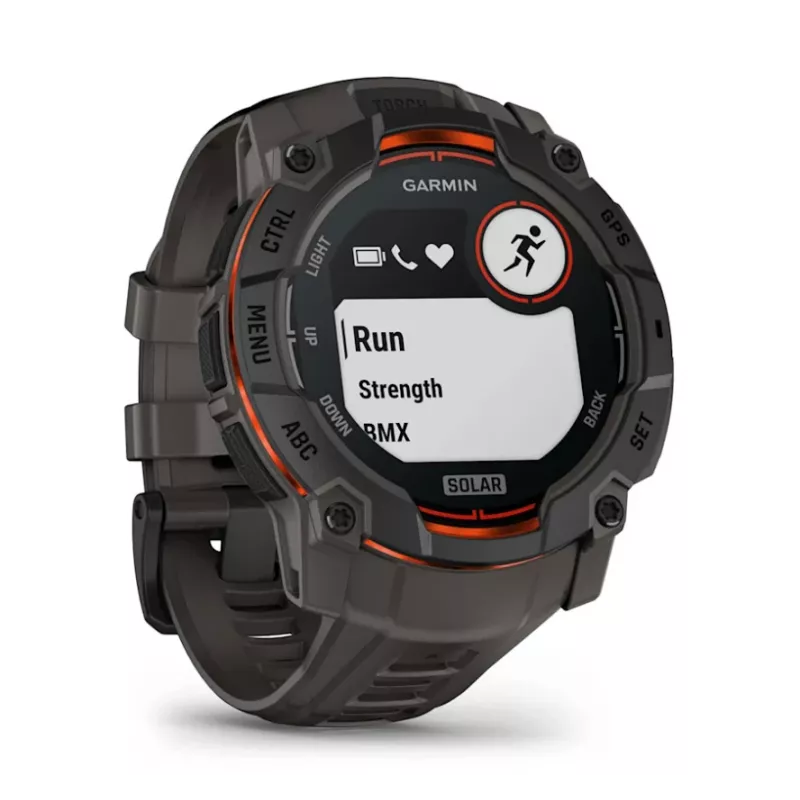 Garmin Instinct 3 Solar GPS-smartwatch 1,3 inch MIP 176x176 touchscreen zwart