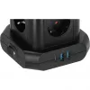 Stopcontacttoren Brennenstuhl 1153560010 — 8 stopcontacten, 2×USB-A, 1×USB-C, zwart
