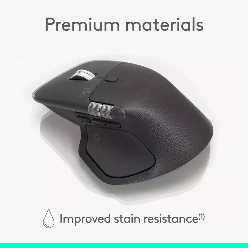 Logitech MX Master 4 for Business muis – draadloos + Bluetooth, 8000 DPI, grafiet | Logitech