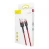 USB-2.0-A-naar-USB-C-kabel Baseus CATKLF-B09 1m QC3.0 nylon gevlochten rood, snel opladen en datasync