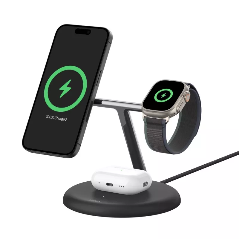 Oplader Belkin WIZ023VFBK binnen USB draadloos voor hoofdtelefoon smartphone smartwatch zwart