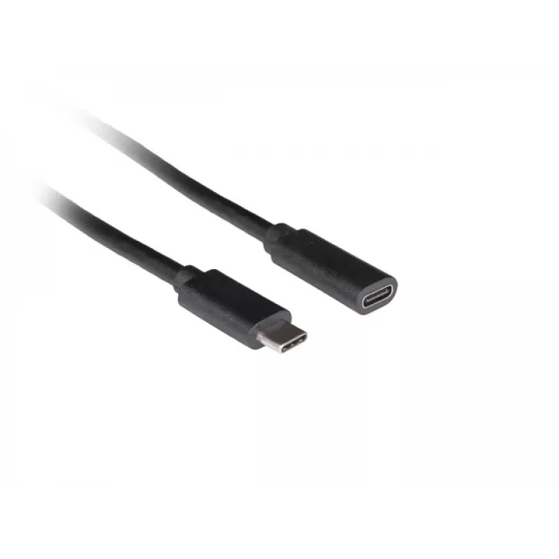 USB-C-naar-USB-C-kabel LANBERG CA-USBE-20CC-0005-BK, USB 3.2 Gen 1 (5 Gbit/s), 0,5 m, zwart