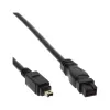 FireWire 400 naar 800 kabel InLine 34901 1m stekker/stekker zwart