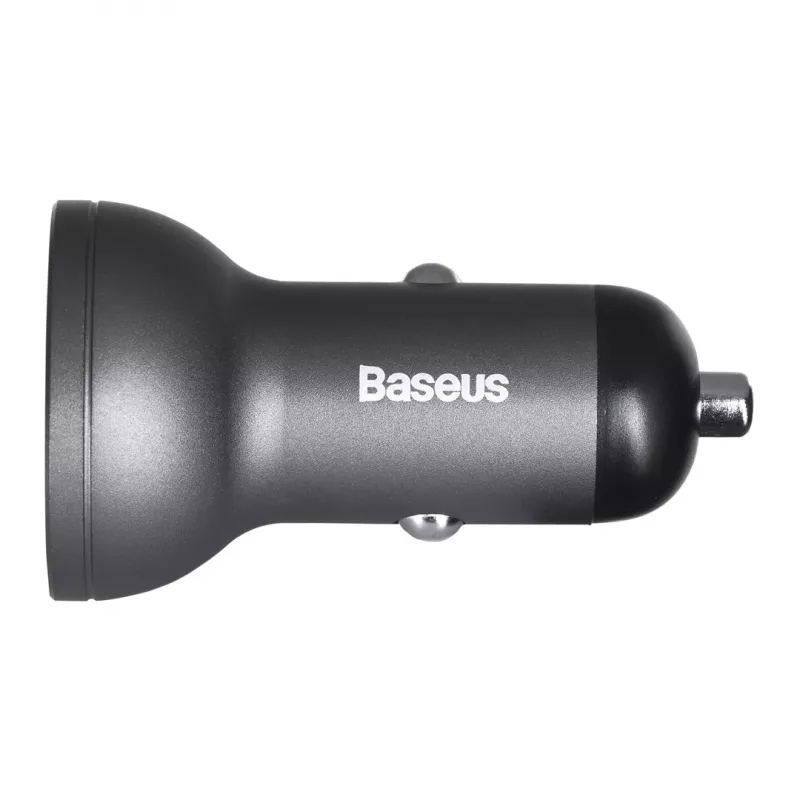 Baseus CCBX-0G mobiele oplader universeel zwart, grijs, sigarettenaansteker voor in de auto