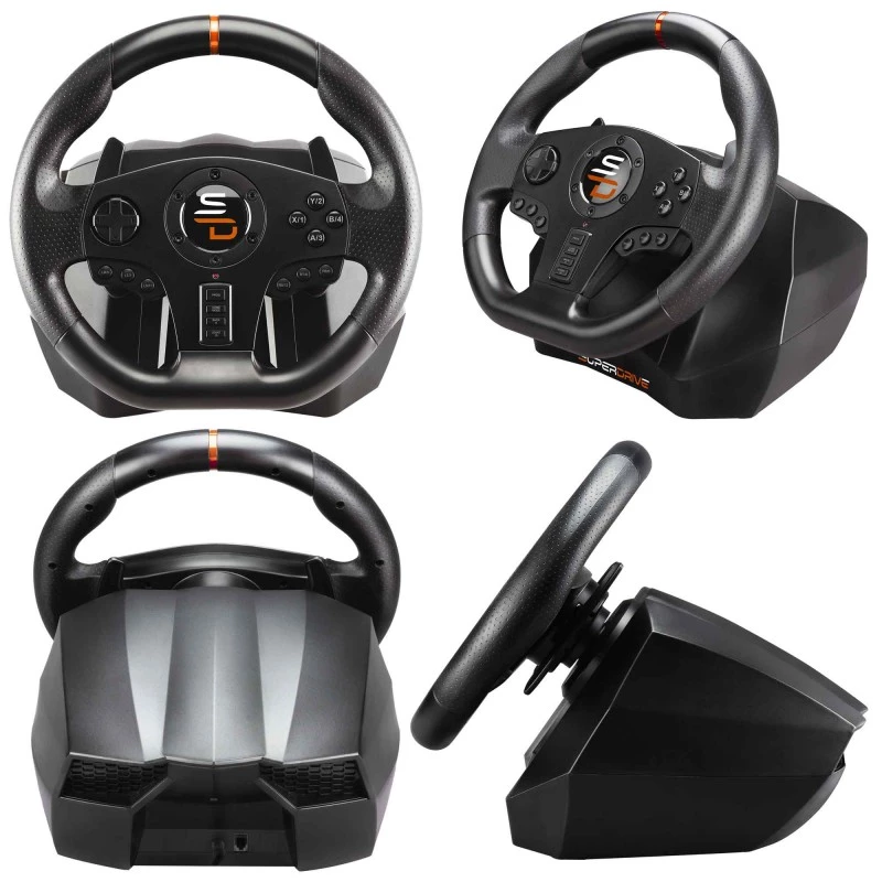 Subsonic SA5595-PC gaming controller zwart USB stuurwiel + pedalen
