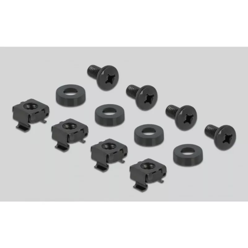 DeLOCK - Kabelgeleidingsplaat voor schakelkast - zwart - 2U - 48,3 cm (19) (66553)