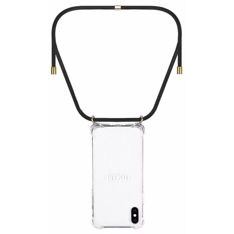 Lookabe telefoonhoesje met ketting voor iPhone XS Max, goud/zwart