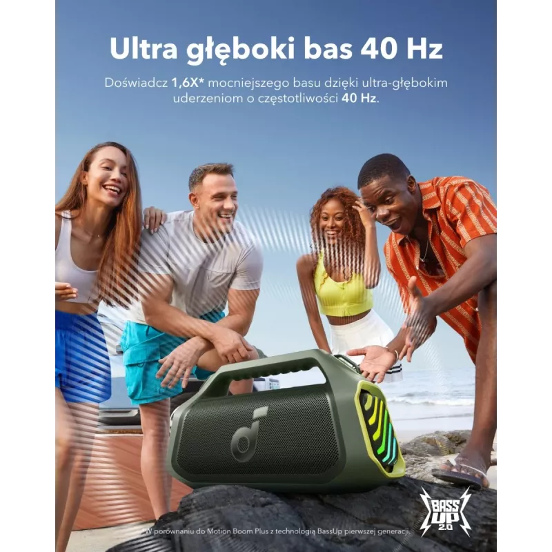 Boom 2 Plus | Krachtige outdoor-bass bluetooth-luidspreker avontuurgroen