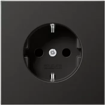 Inbouwbehuizing JUNG AL 1520 AN Type F zwart — inbouw-elektrabehuizing voor F-type stopcontacten