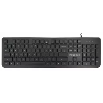 USB-multimedia-toetsenbord Rebeltec RBLKLA00042 – full-size, zwart
