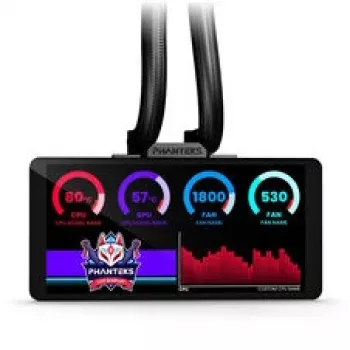 Phanteks Glacier One 360M25 LCD AiO-vloeistofkoeling, 6 inch display - 360 mm, zwart