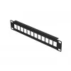 Patchpaneel Extralink 12-poorts UTP 10 inch metalen behuizing, zwart