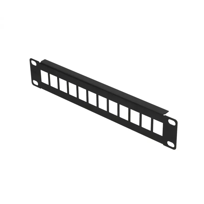 Patchpaneel Extralink 12-poorts UTP 10 inch metalen behuizing, zwart
