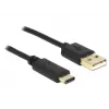 USB-kabel DeLOCK 2m USB2.0-A/USB2.0-C zwart