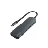 USB-hub SAVIO AK-54 — 4 x USB-A (USB 3.2 Gen 1), USB-C-host, zwart